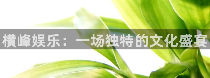 耀世娱乐体育论坛：横峰娱乐：一场独特的文化盛宴