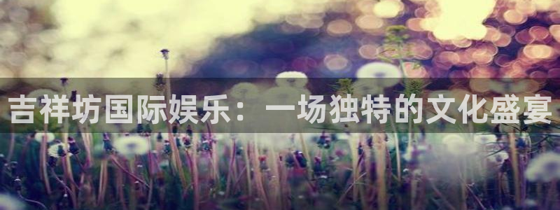 耀世娱乐平台：吉祥坊国际娱乐：一场独特的文化盛宴